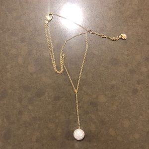EUC Swarovski y-necklace in gold tone
